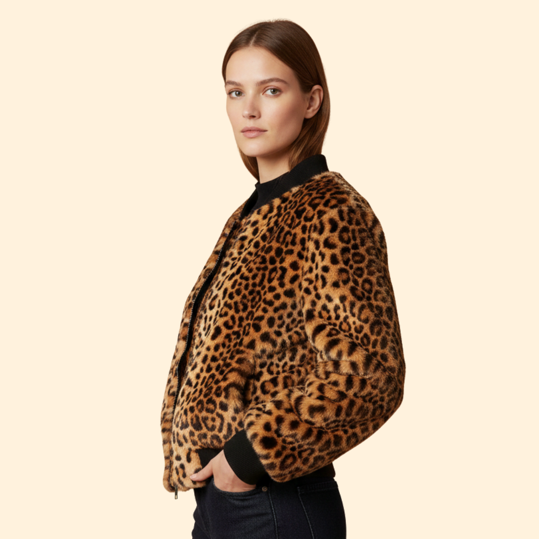 Leopard Bomber Jacket for Women – Casual Wear, Stylish Outfits