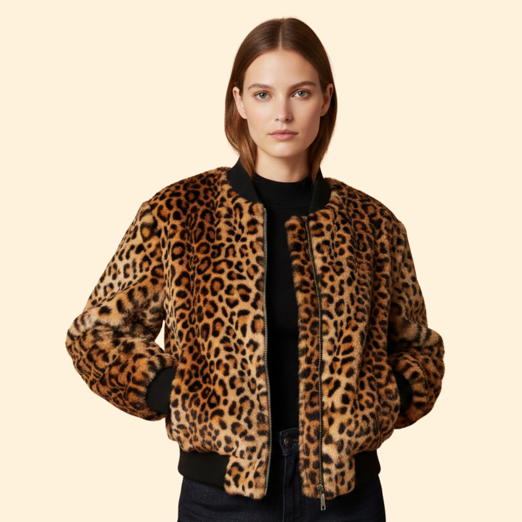 Leopard Bomber Jacket for Women – Casual Wear, Stylish Outfits