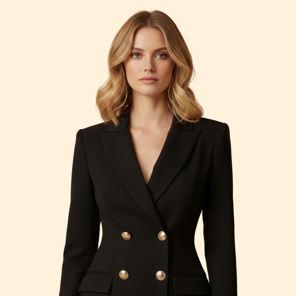 Women's Fitted Blazer Dress – Office, Evening Wear