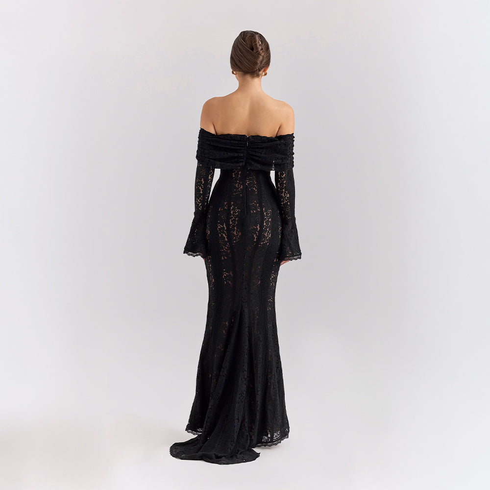 Lace Off-Shoulder Maxi Dress – Occasion Gown for Weddings & Events