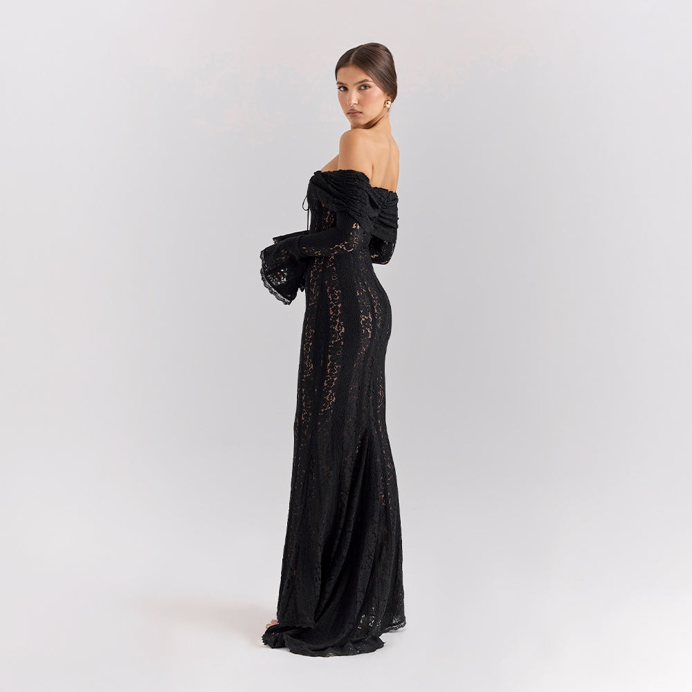 Lace Off-Shoulder Maxi Dress – Occasion Gown for Weddings & Events