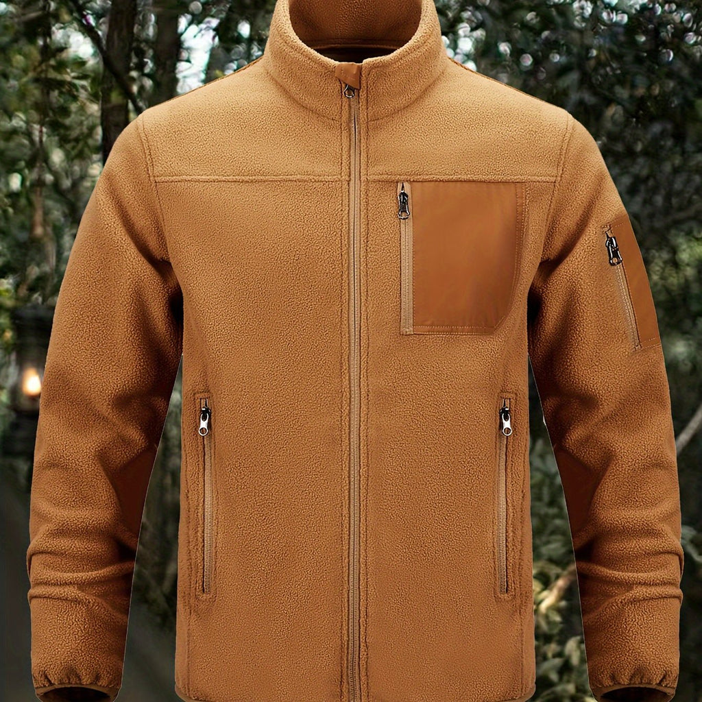Rugged Full-Zip Outdoor Jacket – Cosy, Durable, Ideal for Camping, Hiking