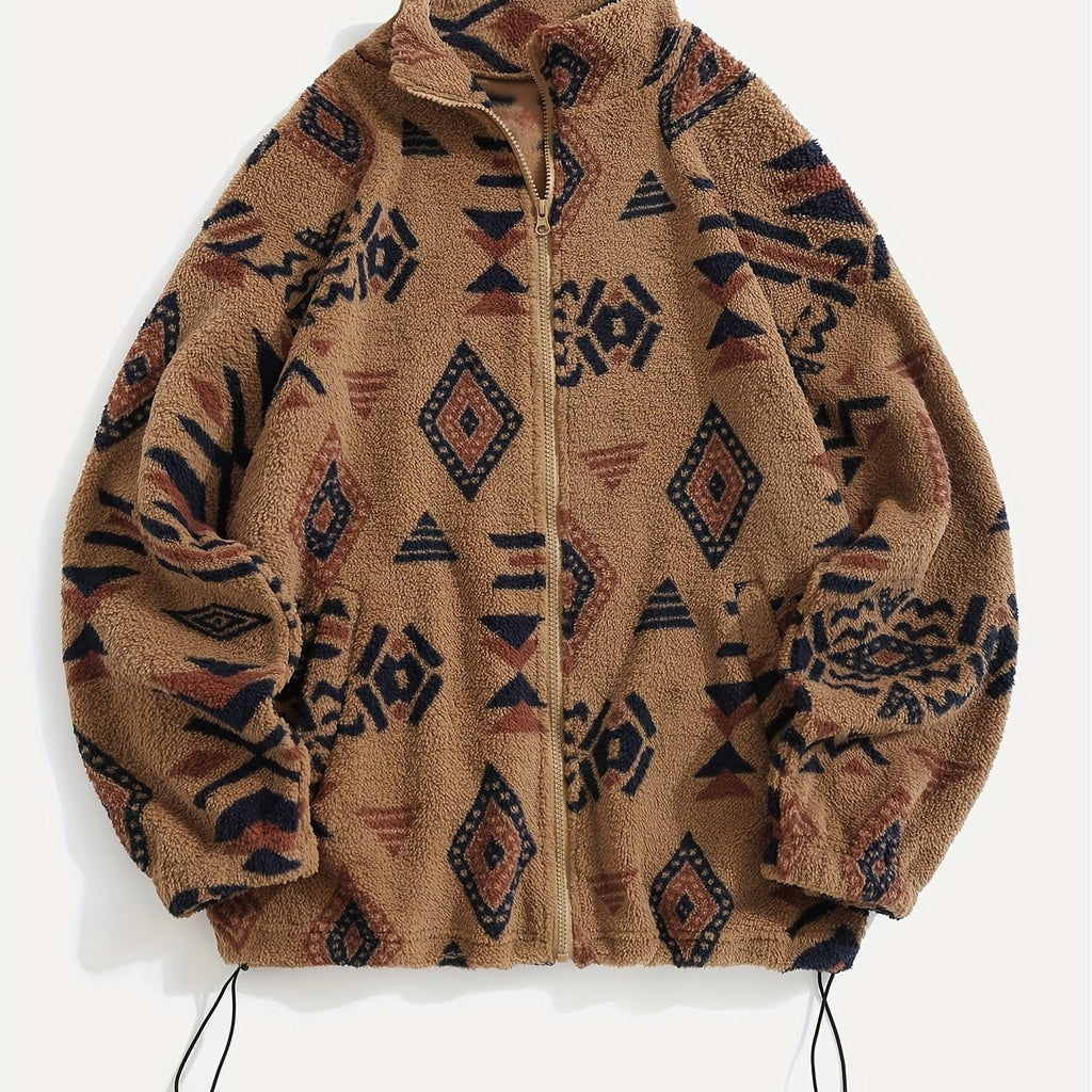 Patterned Zip-Up Jacket for Women | Lightweight, Casual Outerwear