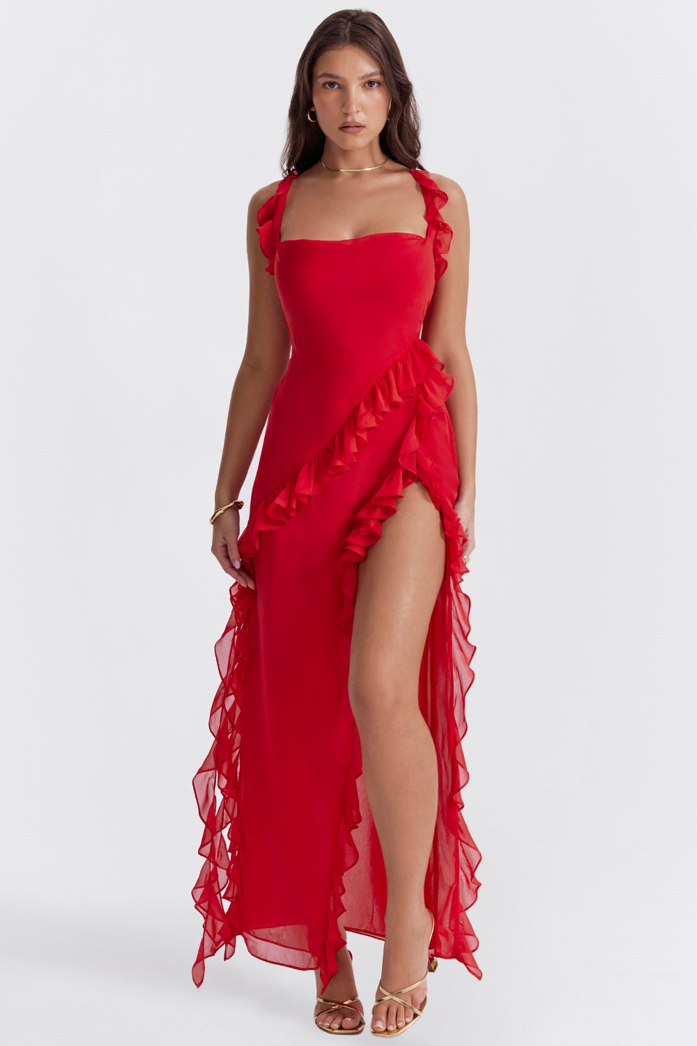 Square-Neck Maxi Dress – Square Neck, Occasion Gown for Weddings & Events
