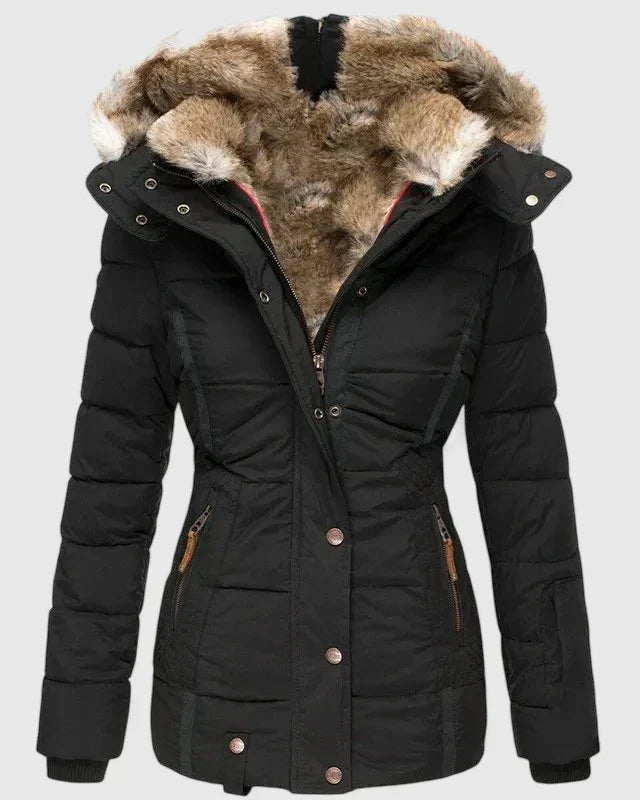 Padded Coat with Fur Lining – Casual Wear, Winter Comfort