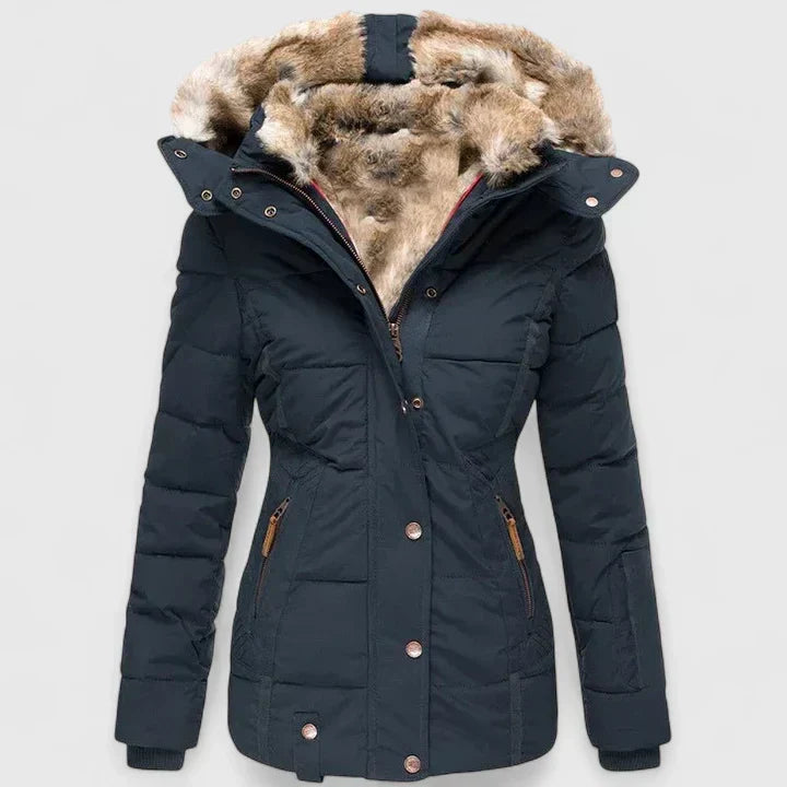 Padded Coat with Fur Lining – Casual Wear, Winter Comfort