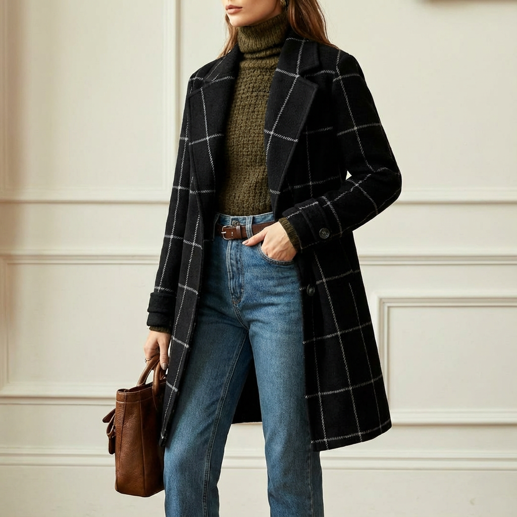 Wool Check Coat – Warm Layering, Stylish Everyday Wear