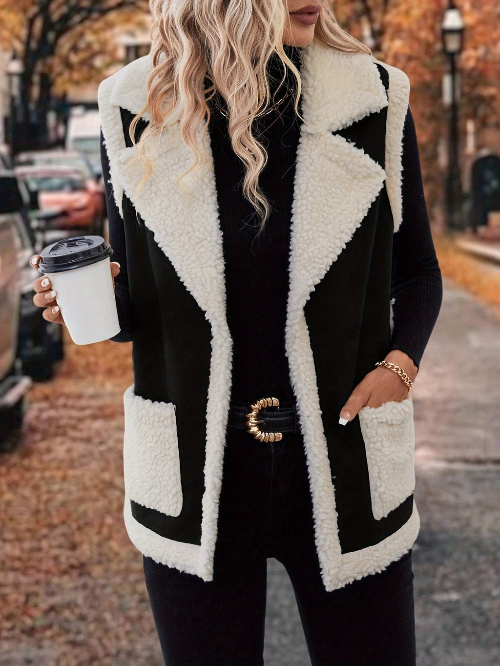 Cozy Warm Lapel Vest for Women – Soft Fabric for Layering and Casual Wear
