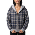 Reversible Cropped Hooded Jacket – Check Pattern, Casual Wear, Layering