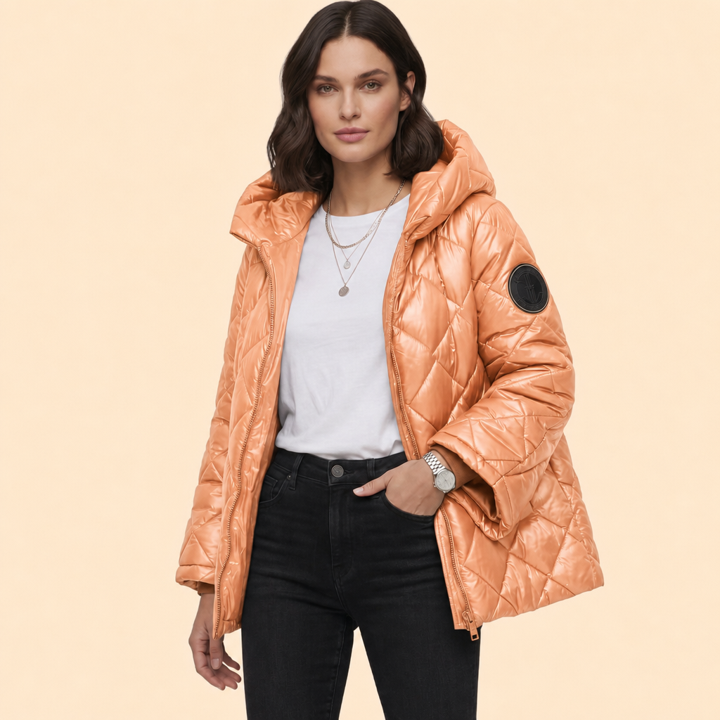 Women's Quilted Bomber Jacket – Casual Wear, Stylish Layering