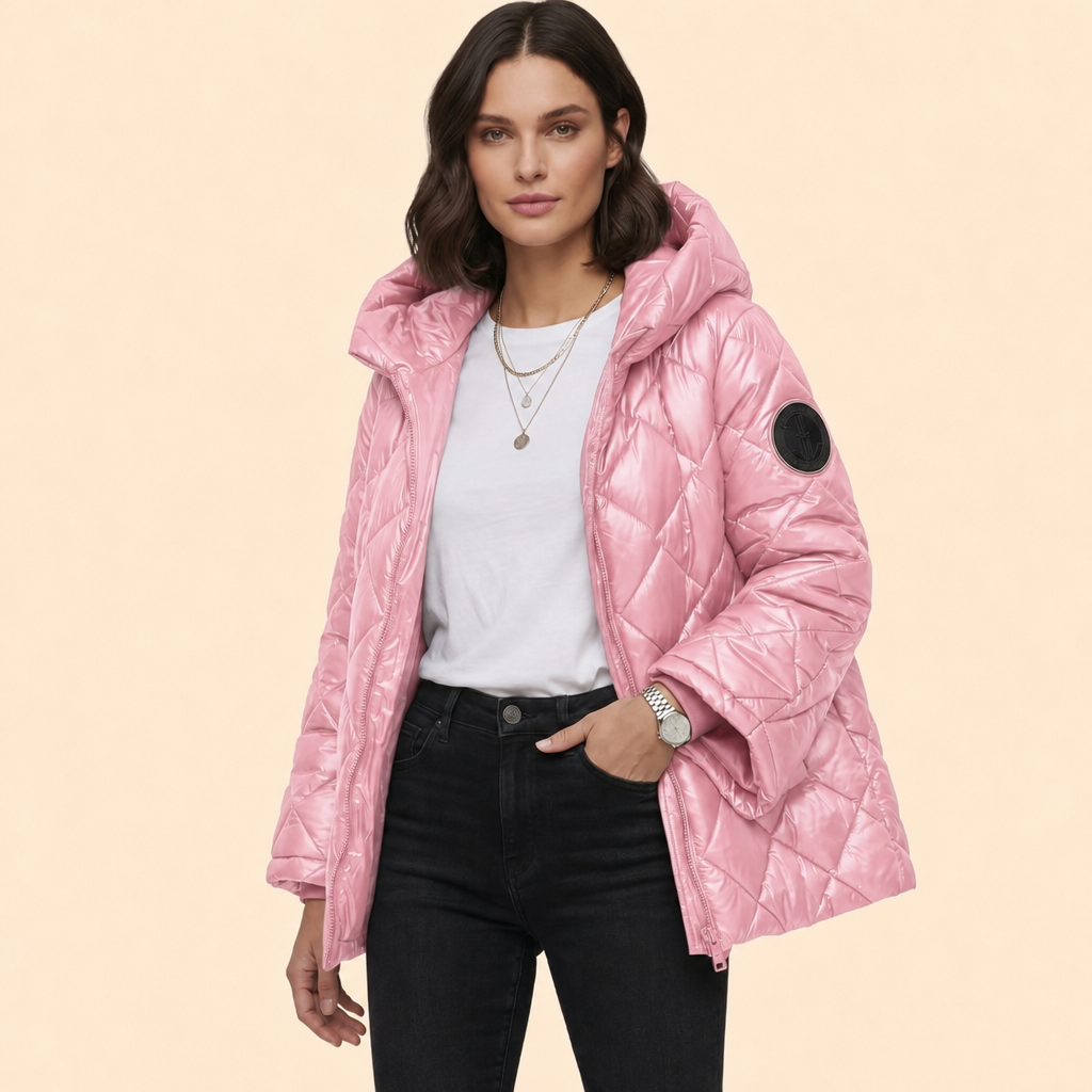 Women's Quilted Bomber Jacket – Casual Wear, Stylish Layering