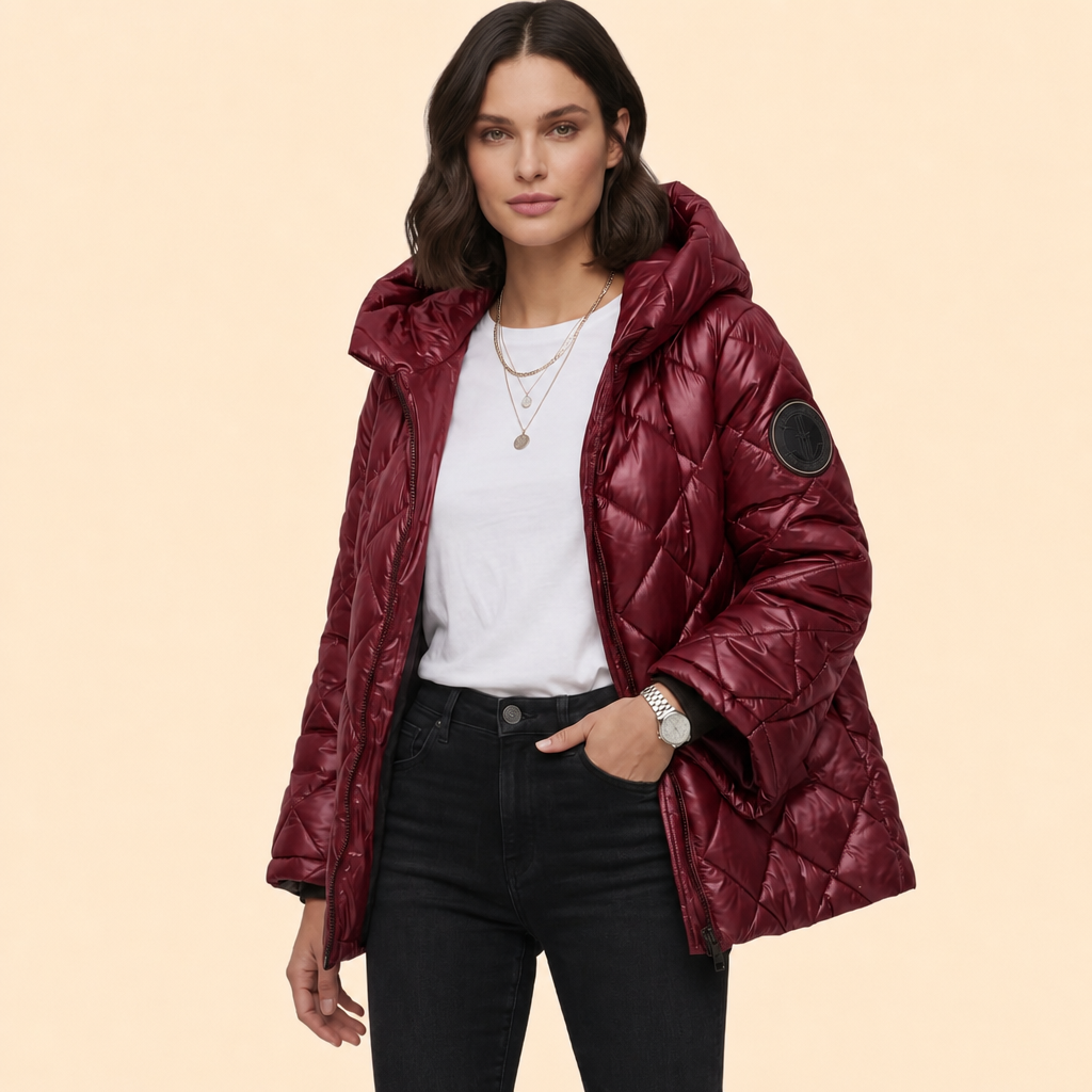 Women's Quilted Bomber Jacket – Casual Wear, Stylish Layering