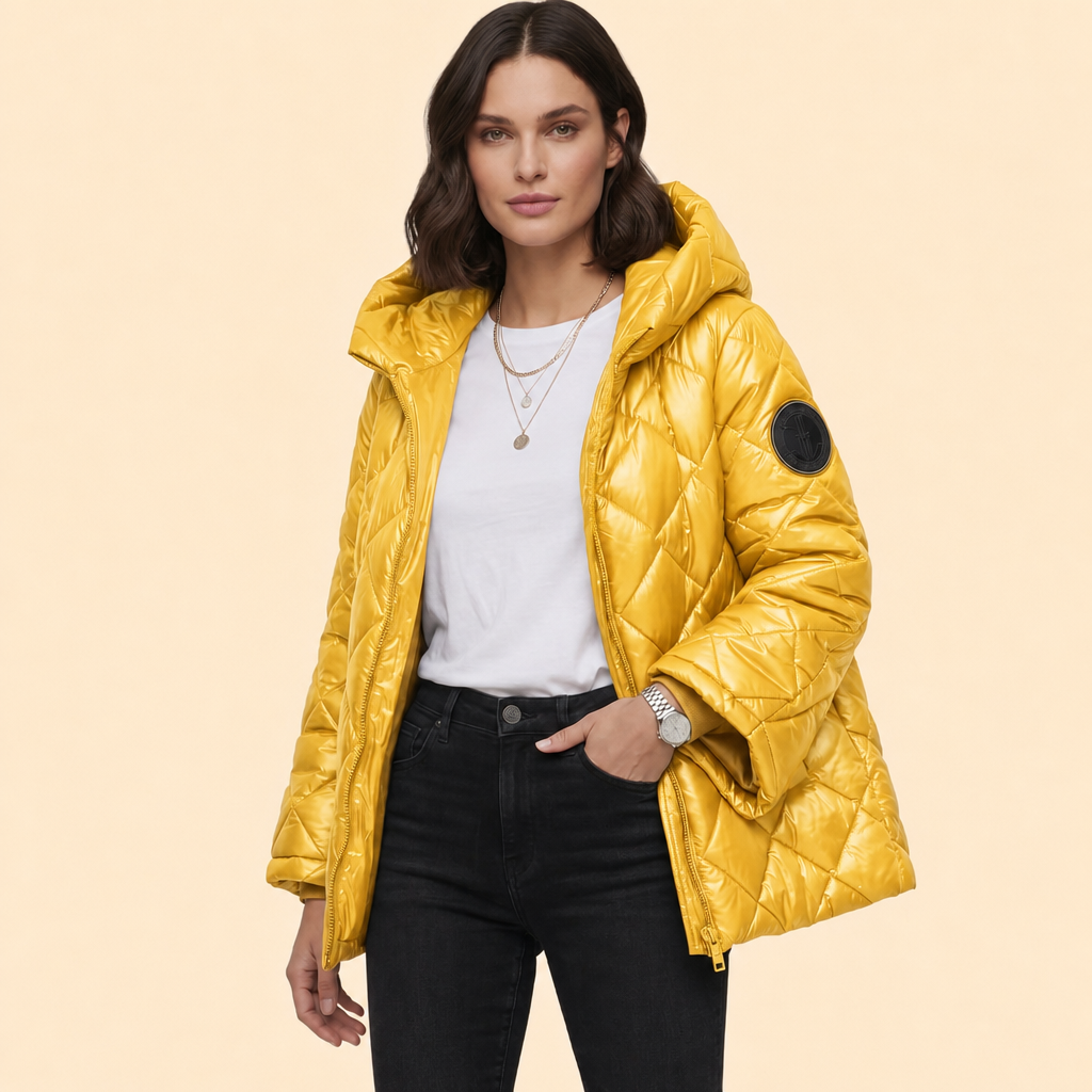 Women's Quilted Bomber Jacket – Casual Wear, Stylish Layering