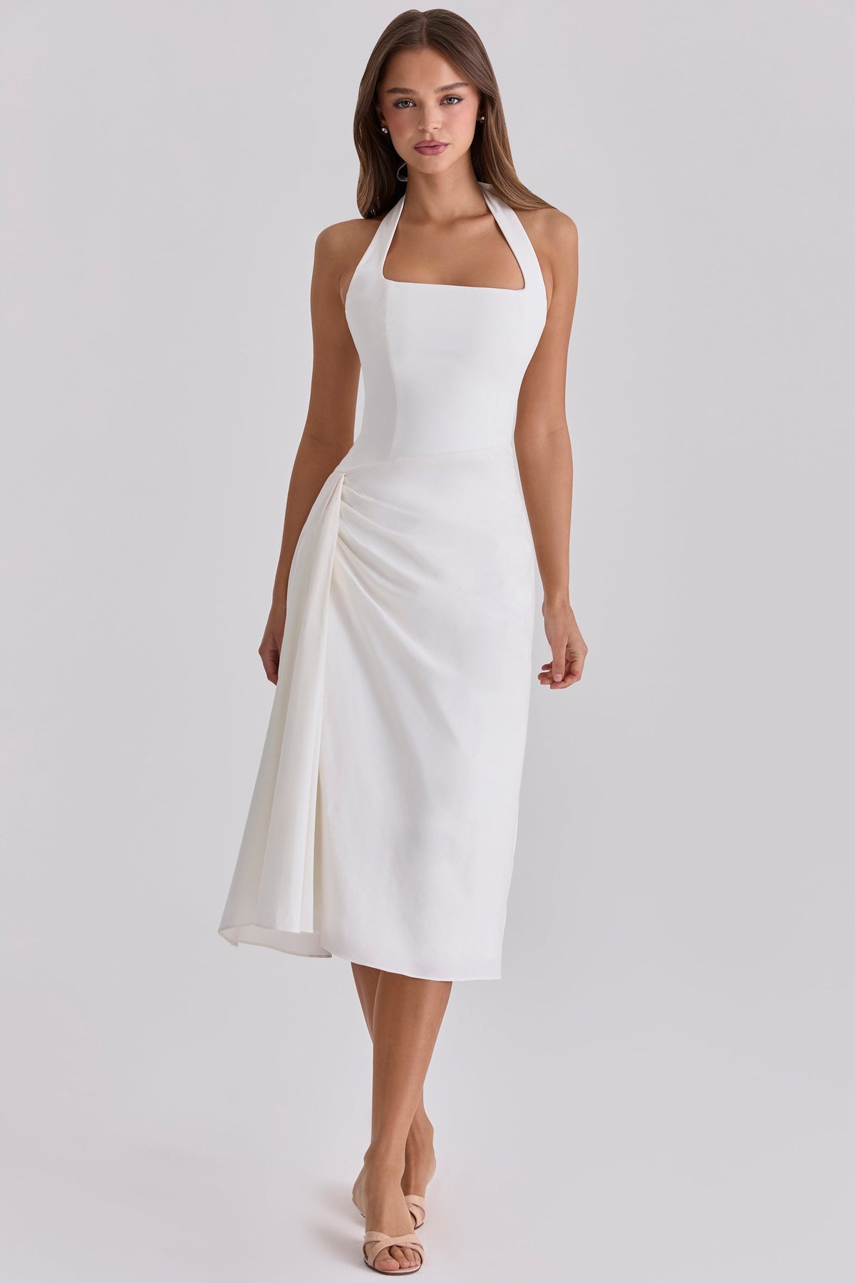 Cotton Midi Dress – Occasion Gown for Weddings & Events