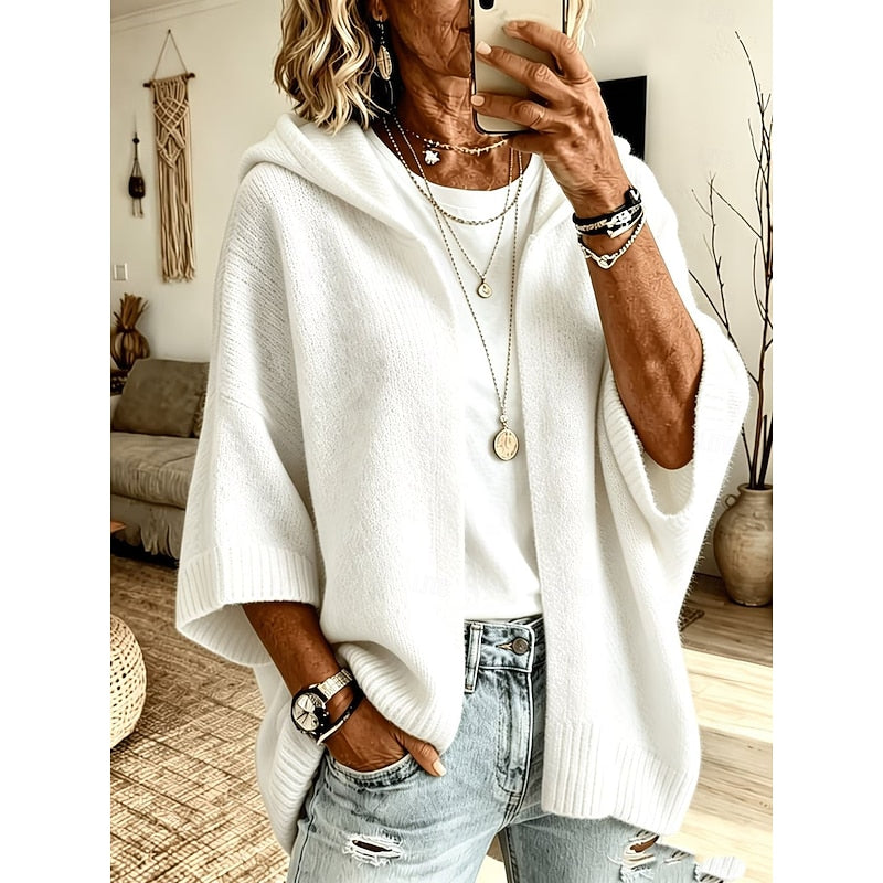 Cozy Hooded Open-Front Cardigan – Casual Wear, Layering Essentials