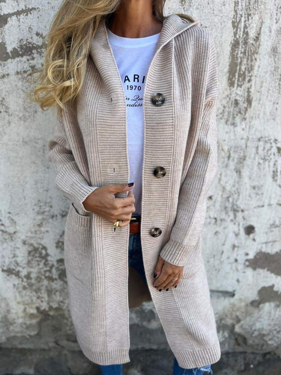 Elegant Long Knit Cardigan – Stylish Layering, Casual Wear