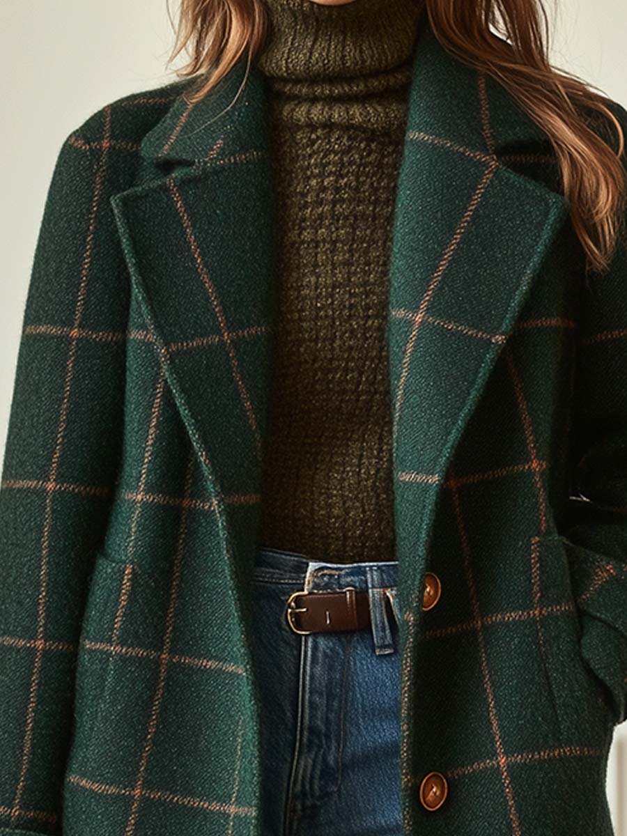 Wool Check Coat – Warm Layering, Stylish Everyday Wear