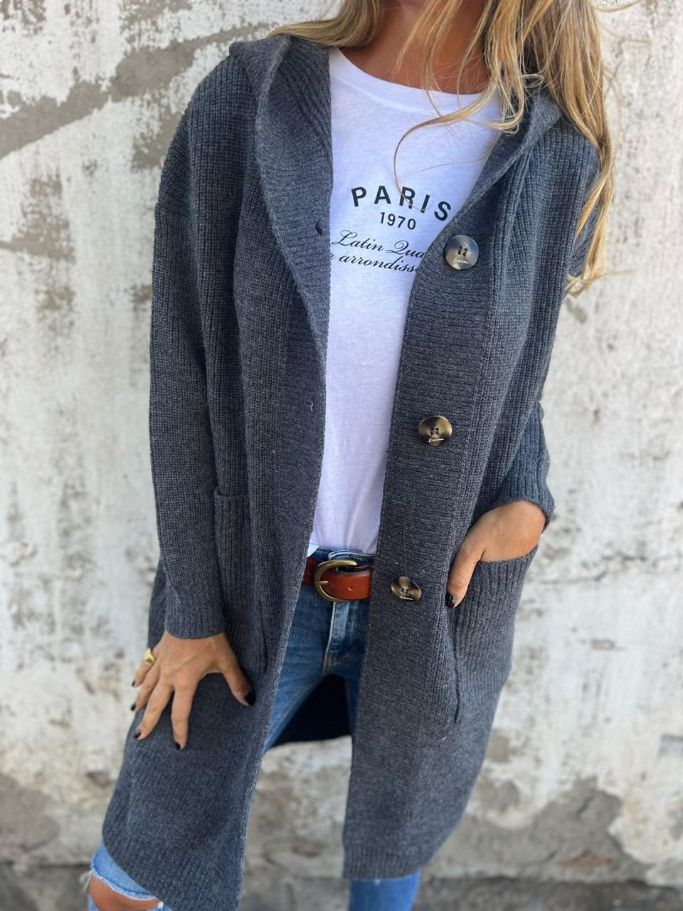Elegant Long Knit Cardigan – Stylish Layering, Casual Wear