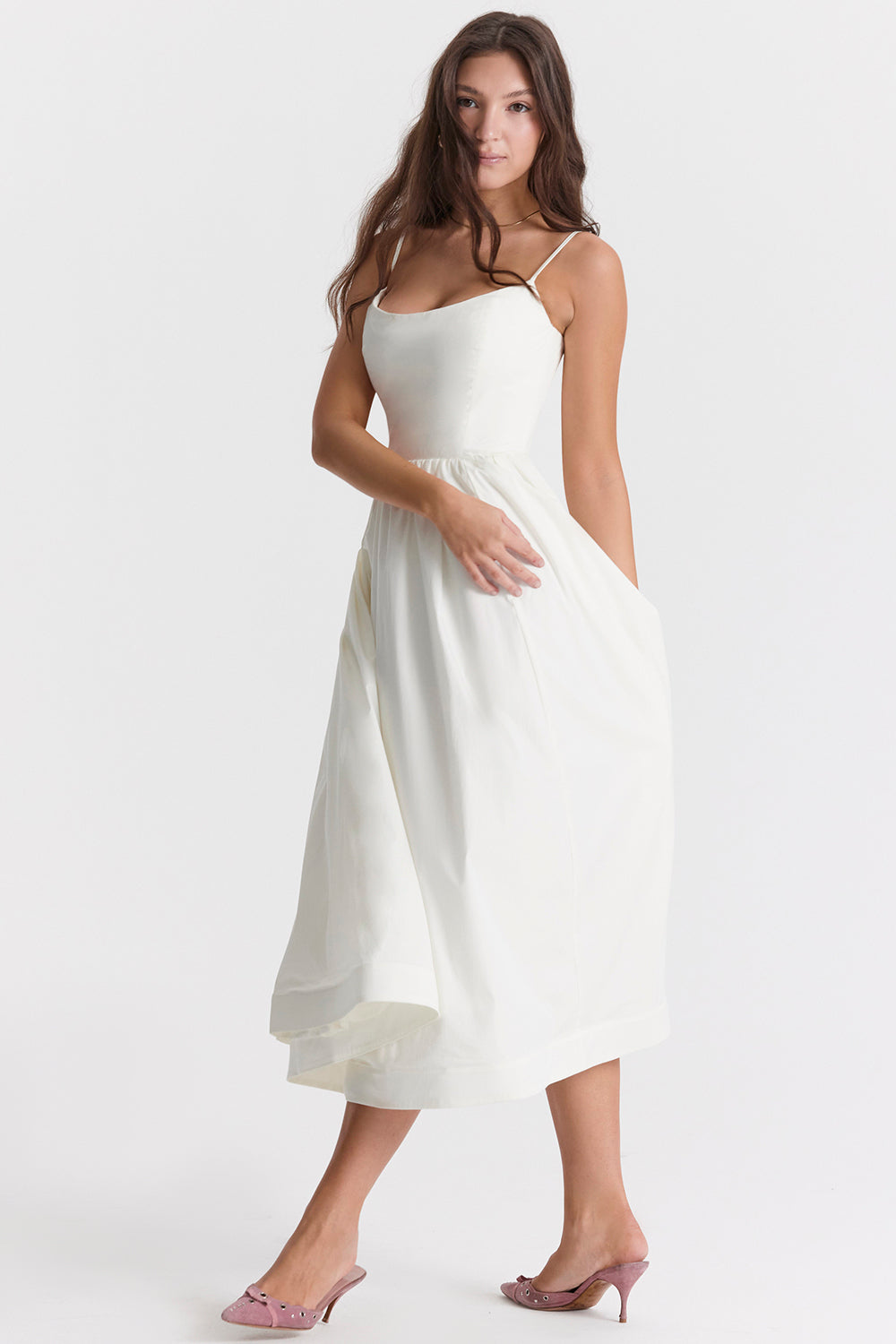 Midi Dress – Sleeveless, Occasion Gown for Weddings & Events