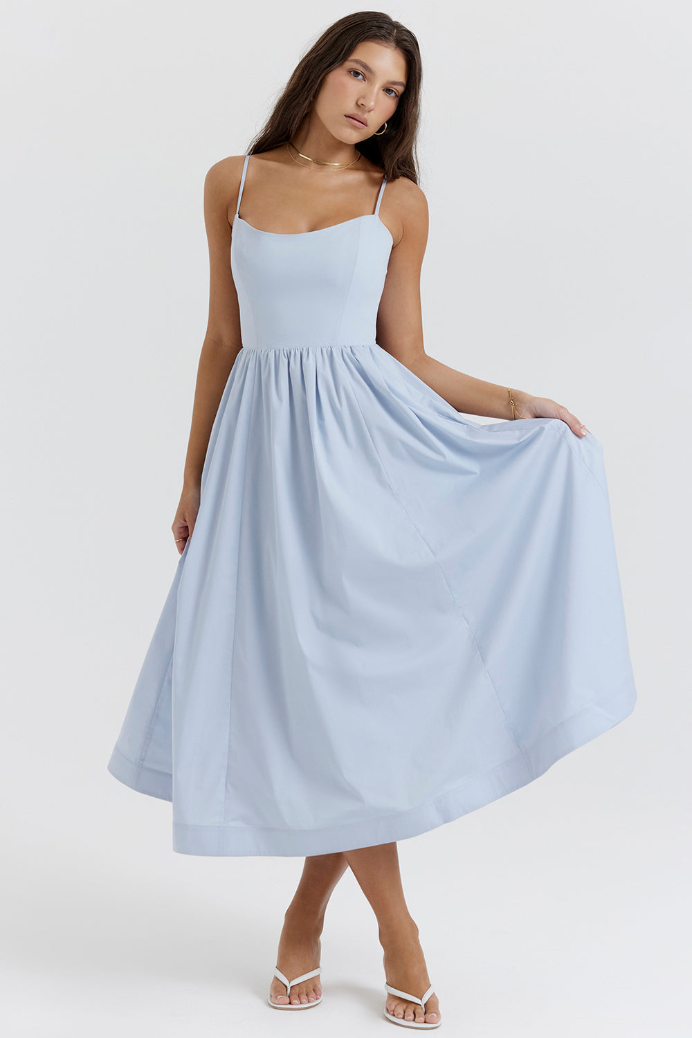 Midi Dress – Sleeveless, Occasion Gown for Weddings & Events