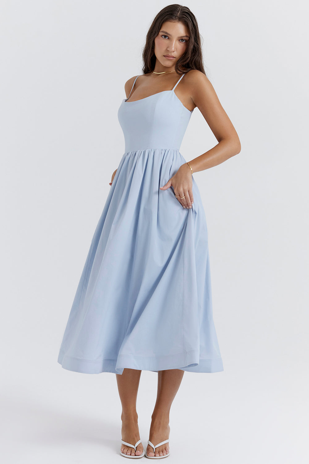 Midi Dress – Sleeveless, Occasion Gown for Weddings & Events