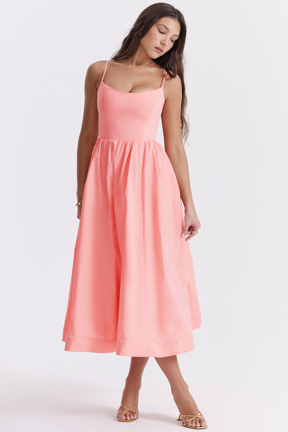 Midi Dress – Sleeveless, Occasion Gown for Weddings & Events