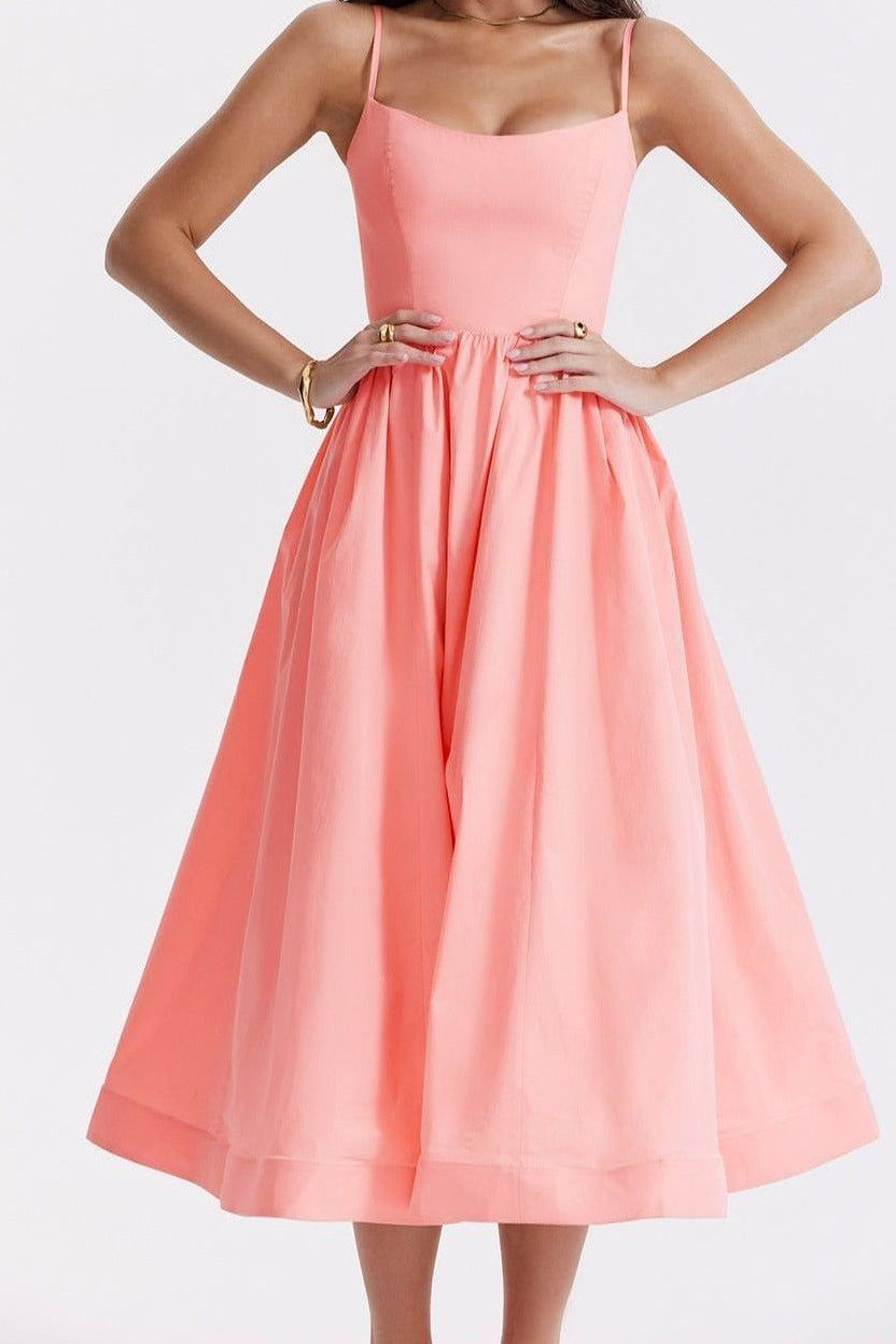 Midi Dress – Sleeveless, Occasion Gown for Weddings & Events