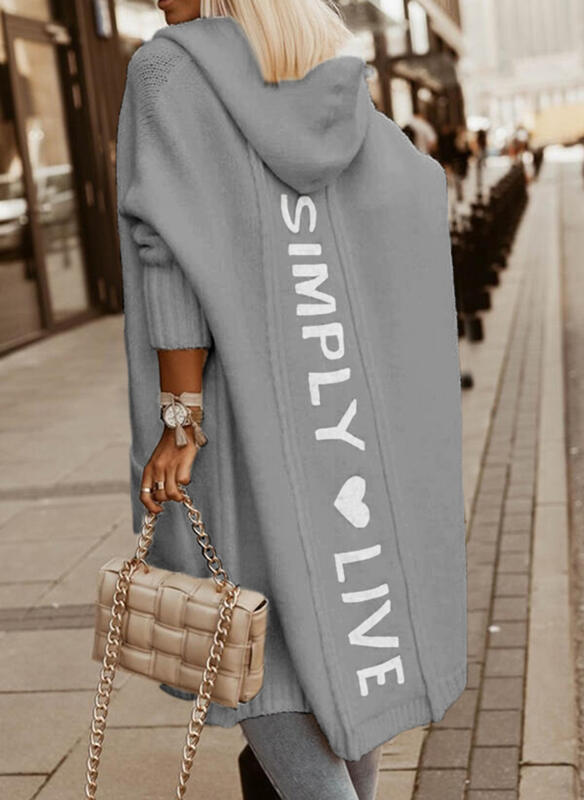 Hooded Cardigan in Pink or Beige – Casual Layering, Everyday Wear
