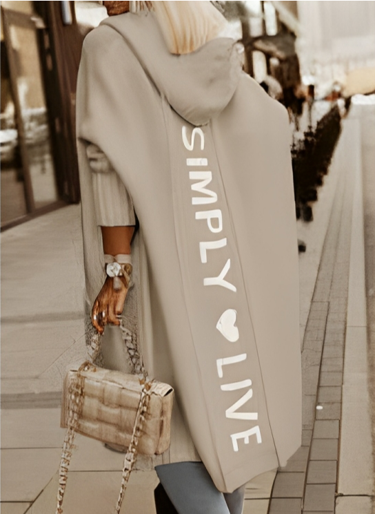 Hooded Cardigan in Pink or Beige – Casual Layering, Everyday Wear