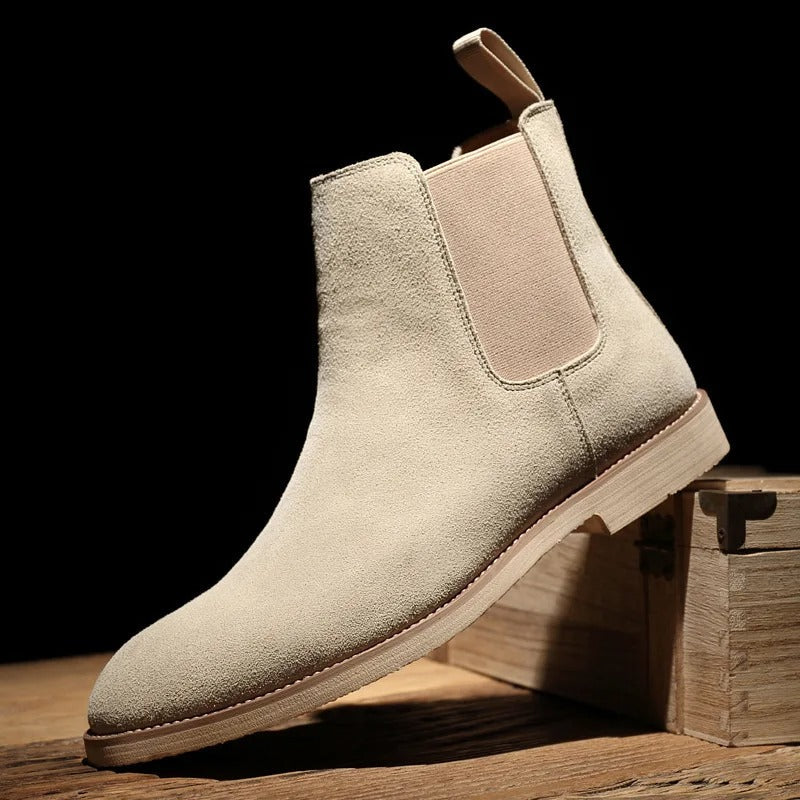 Men's Chelsea Boots with Elastic Gusset and Pull Tab – Casual, Office