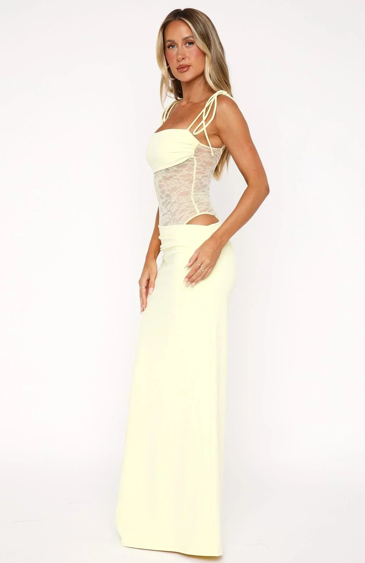 Lace Square Neck Maxi Dress Women UK – Formal Occasion, Wedding Guest