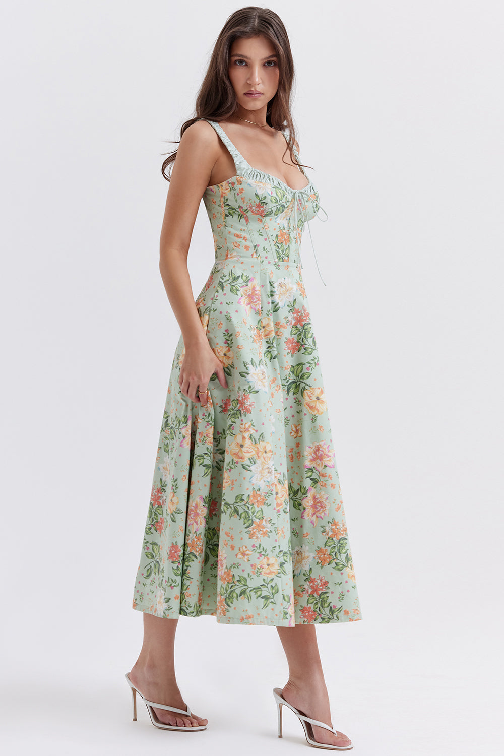 Floral Midi Dress – Occasion Gown for Weddings & Events