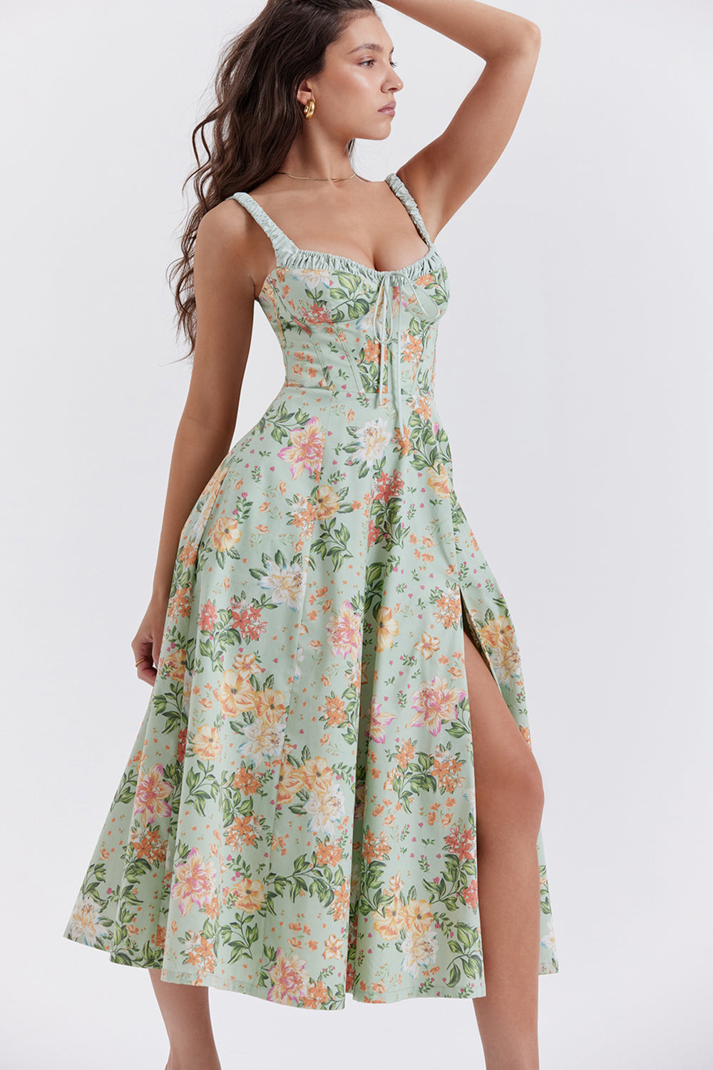 Floral Midi Dress – Occasion Gown for Weddings & Events
