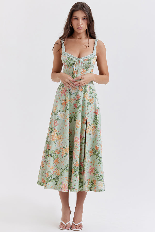 Floral Midi Dress – Occasion Gown for Weddings & Events