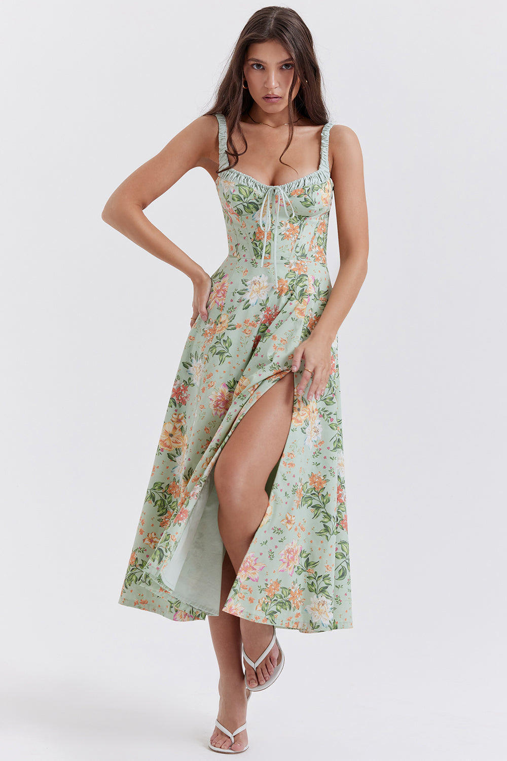 Floral Midi Dress – Occasion Gown for Weddings & Events