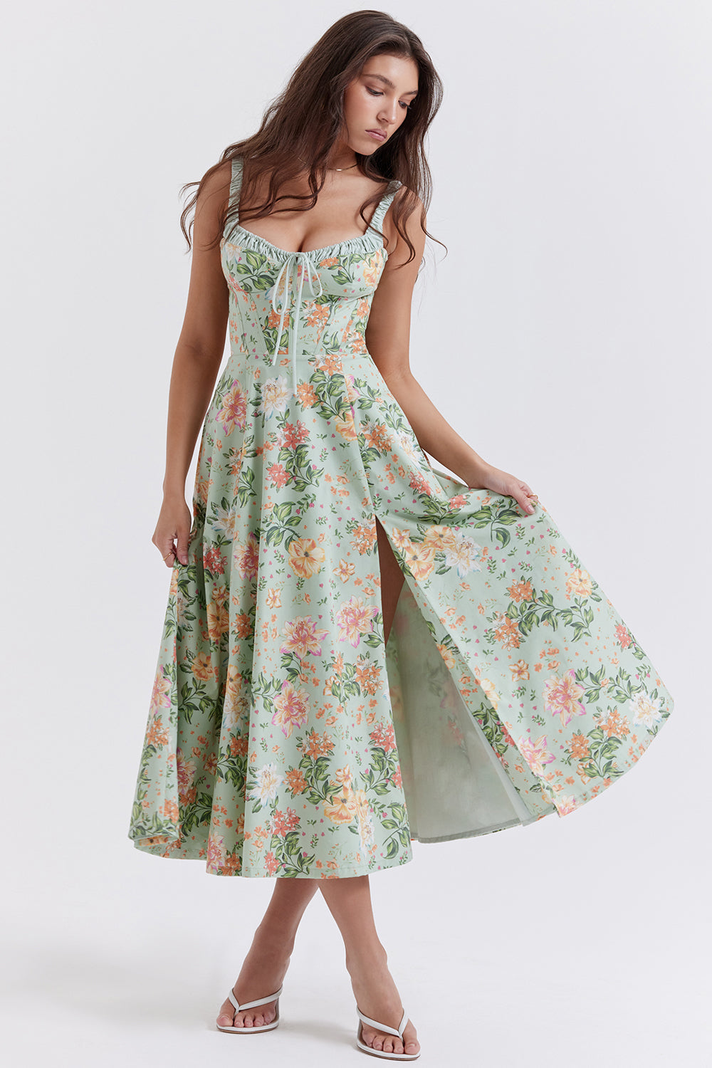 Floral Midi Dress – Occasion Gown for Weddings & Events