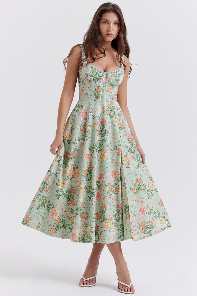 Floral Midi Dress – Occasion Gown for Weddings & Events