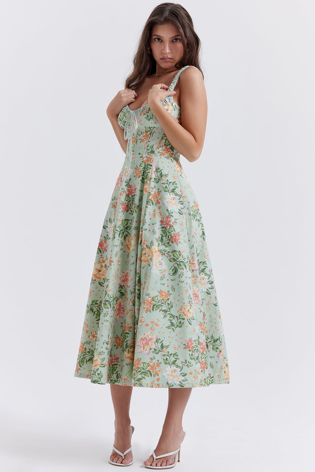 Floral Midi Dress – Occasion Gown for Weddings & Events